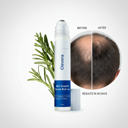 Clevera Hair Growth Roll-On Serum – BFCM Deal | Rosemary + Redensyl + AnaGain